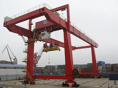 50 ton MobilePortal Double Girder wadah Gantry Crane harga