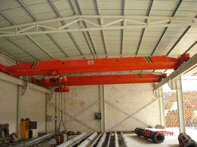 10ton Single Girder Overhead Crane Dengan Electric Hoist